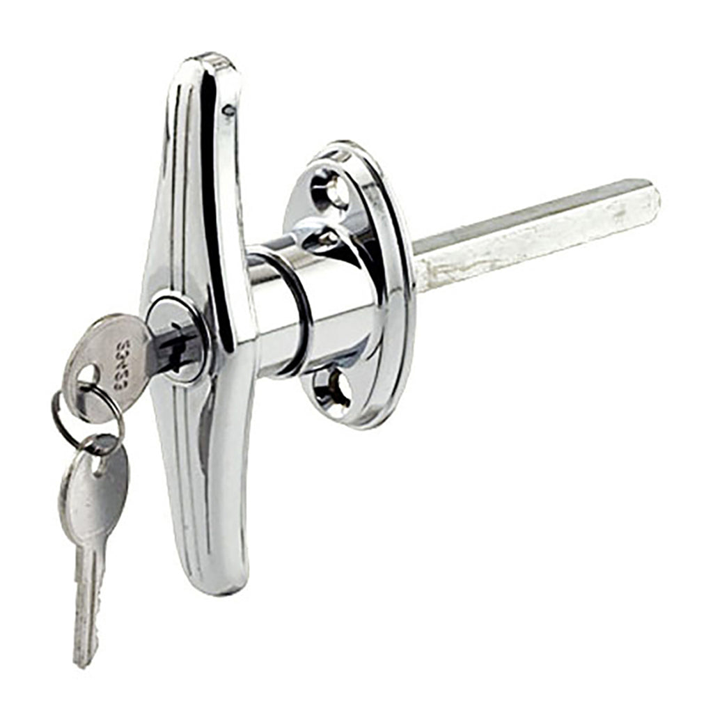 Lock T Handle with Keys  - Chrome - Lock T Handle with Keys  - Chrome
