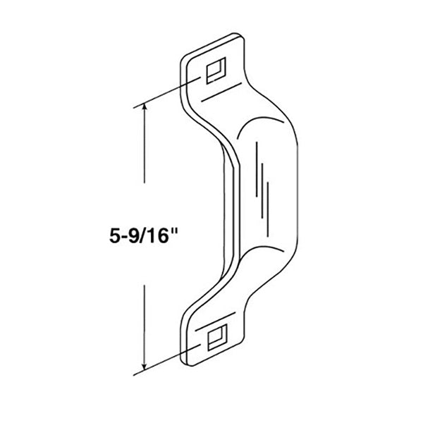 Garage door pull handle 5-9/16 - Bottom Lift - Brass Plated - Garage door pull handle 5-9/16 - Bottom Lift - Brass Plated