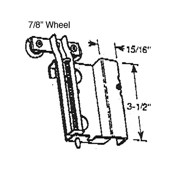 Acme 4015 Mirror bypass door guide, Spring Loaded: - Acme 4015 Mirror bypass door guide, Spring Loaded: