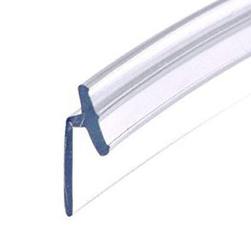 PVC Vinyl T Seal, Frameless Hinged Shower Door - Clear