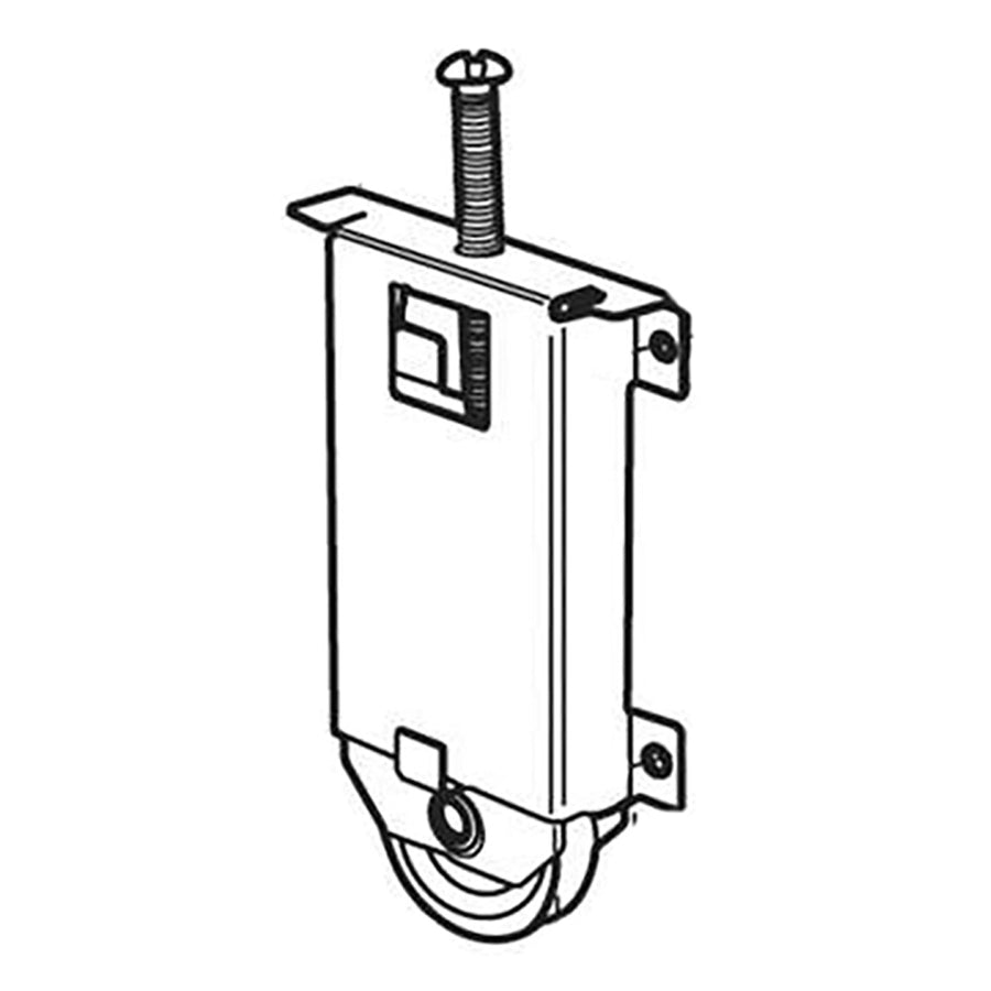 Roller Assembly 1-1/2 Inch Nylon Wheel for Sliding Mirror Door - Roller Assembly 1-1/2 Inch Nylon Wheel for Sliding Mirror Door