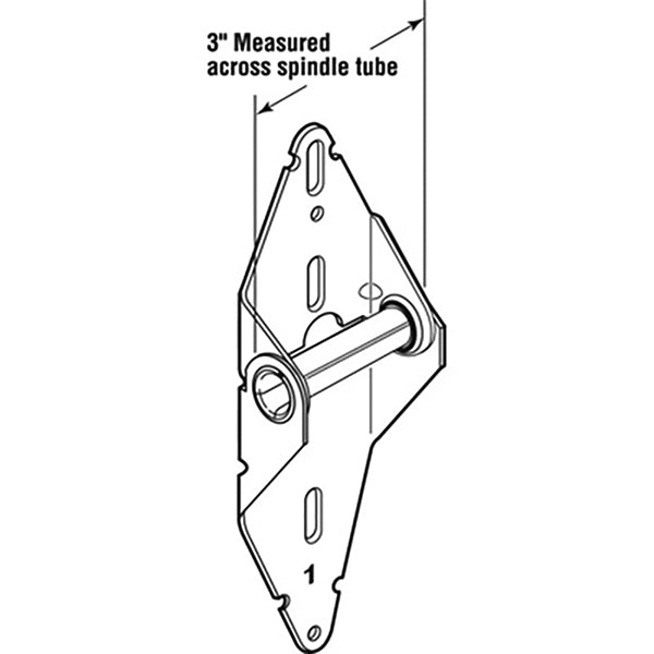 3 Inch Standard No. 1 Hinge for Rollers with 7/16 Inch Stem Diameter for Garage Doors - 3 Inch Standard No. 1 Hinge for Rollers with 7/16 Inch Stem Diameter for Garage Doors