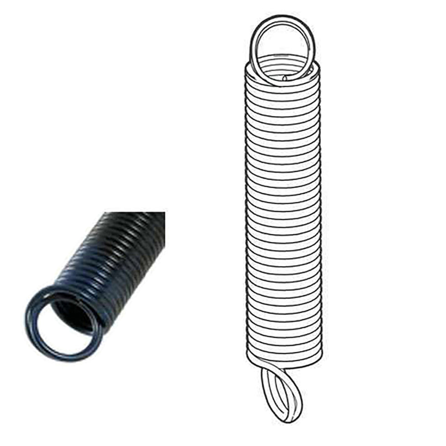 Extension Spring - 110 lbs Capacity - Blue - Extension Spring - 110 lbs Capacity - Blue