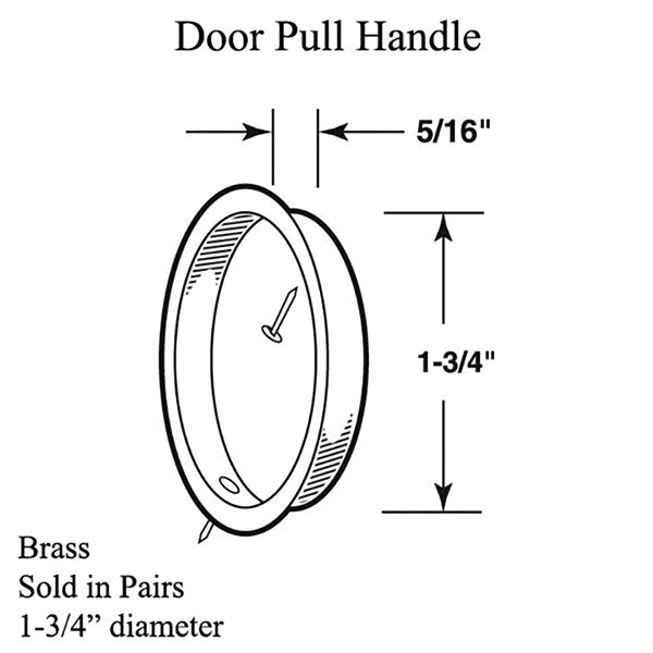 Pull Handle for Sliding Door 1.75 Inch Diameter - Pull Handle for Sliding Door 1.75 Inch Diameter