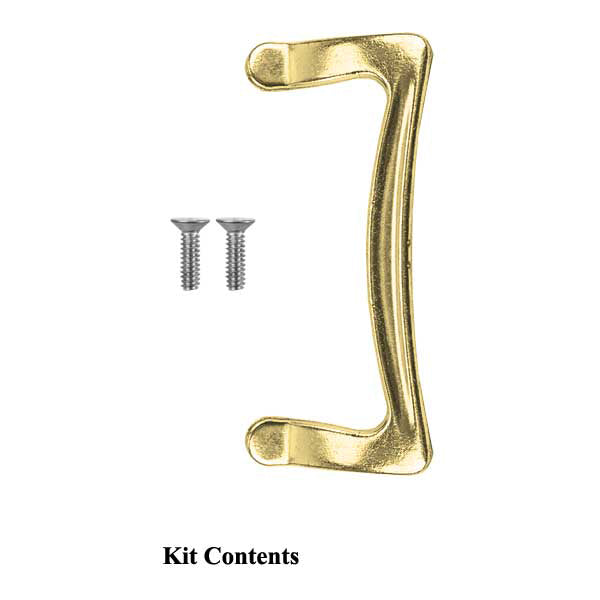 3-1/2 Inch Universal Shower Door / Tub Enclosure Single Handle with Threaded Studs - Brass - 3-1/2 Inch Universal Shower Door / Tub Enclosure Single Handle with Threaded Studs - Brass