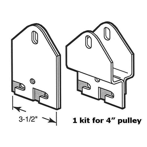 Hook Plate - Dual Spring - 4 inch Pulley - Hook Plate - Dual Spring - 4 inch Pulley