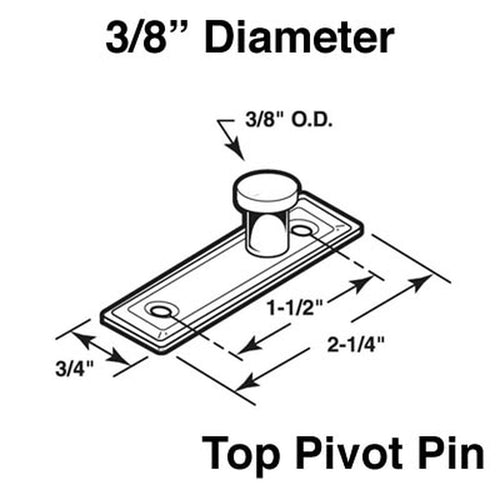 Bi-Folding Door Top Pivot and Bracket 3/8 inch Diameter - Bi-Folding Door Top Pivot and Bracket 3/8 inch Diameter