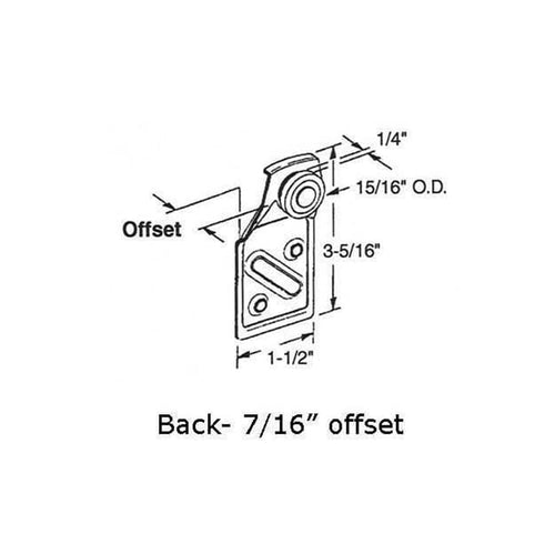 Kenna Frame Sliding Closet Door Roller 15/16 Inch Wheel 7/16 Inch Offset - Kenna Frame Sliding Closet Door Roller 15/16 Inch Wheel 7/16 Inch Offset