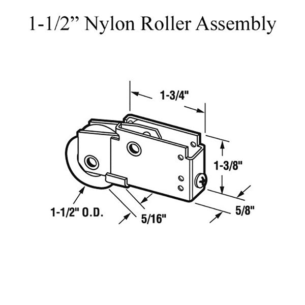 Roller For Mirror Sliding Door 1.5 Inch  Nylon Wheel - Roller For Mirror Sliding Door 1.5 Inch  Nylon Wheel
