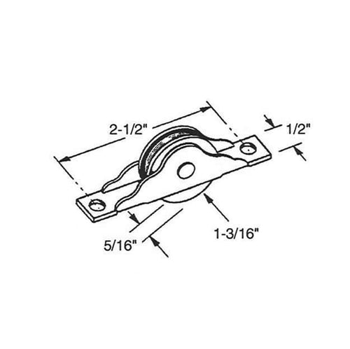 Sliding Door Ball Bearing Roller 1.187 Inch Wheel Diameter - Sliding Door Ball Bearing Roller 1.187 Inch Wheel Diameter