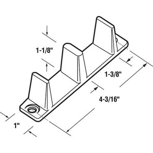 Nylon Bottom‑Mount Closet Door Floor Guide - Nylon Bottom‑Mount Closet Door Floor Guide