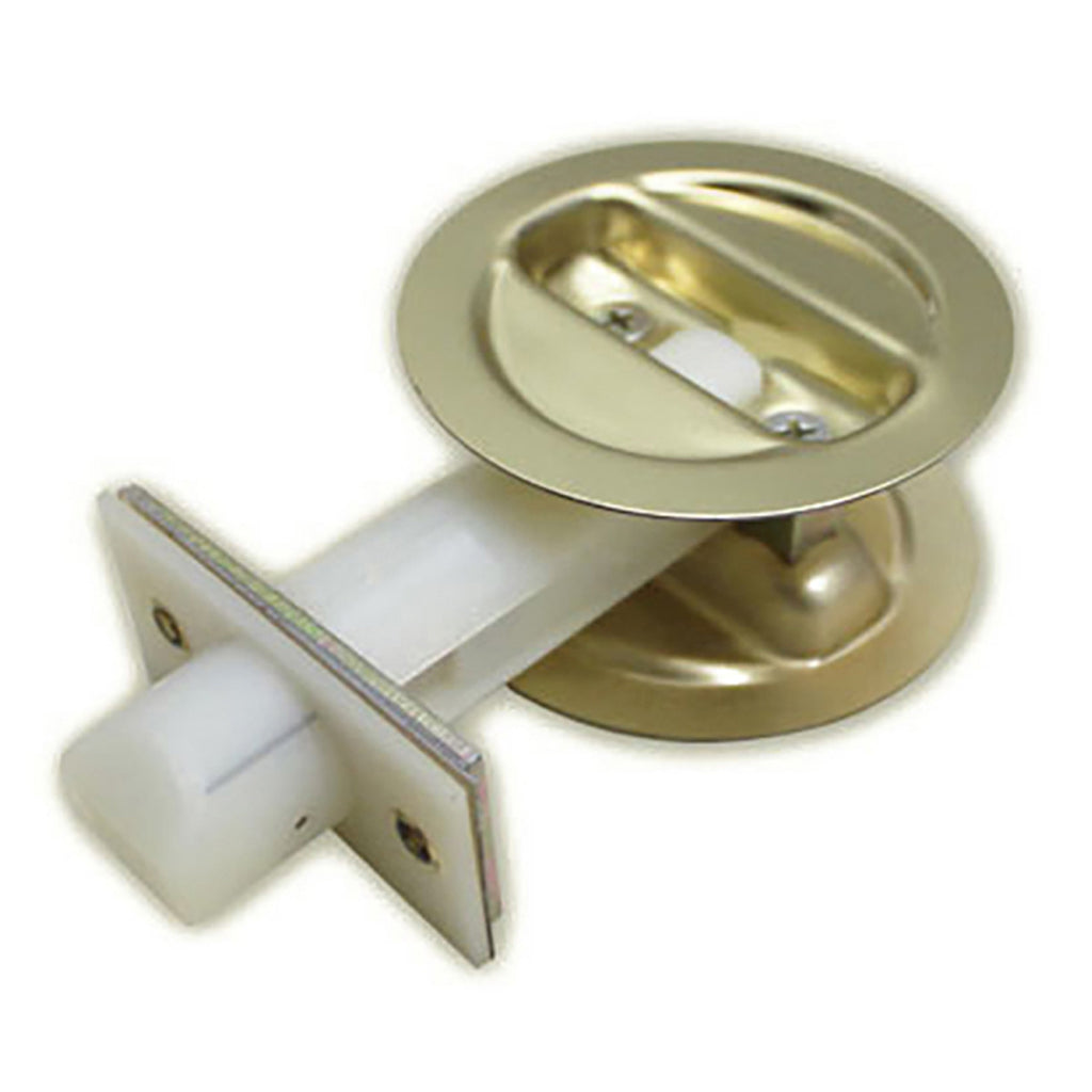 Passage Latch for Pocket Door - Polished Brass - Passage Latch for Pocket Door - Polished Brass