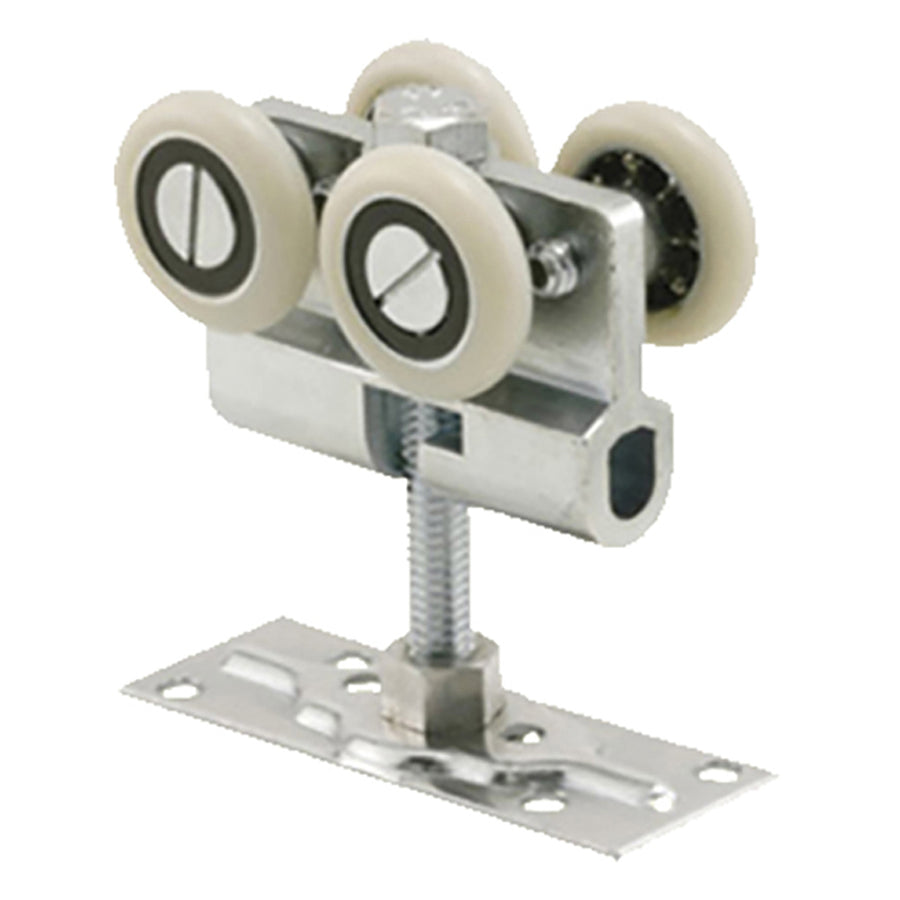 New Style Top Mount Roller Assembly with 4 1-1/8 Inch Nylon Wheels for Sliding Wardrobe Door - New Style Top Mount Roller Assembly with 4 1-1/8 Inch Nylon Wheels for Sliding Wardrobe Door