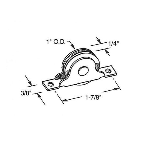 Sliding Door Ball Bearing Roller 1 Inch Steel Wheel Diameter - Sliding Door Ball Bearing Roller 1 Inch Steel Wheel Diameter