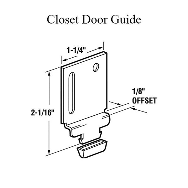 Guide, Closet Door,   Nylon Tip - Guide, Closet Door,   Nylon Tip