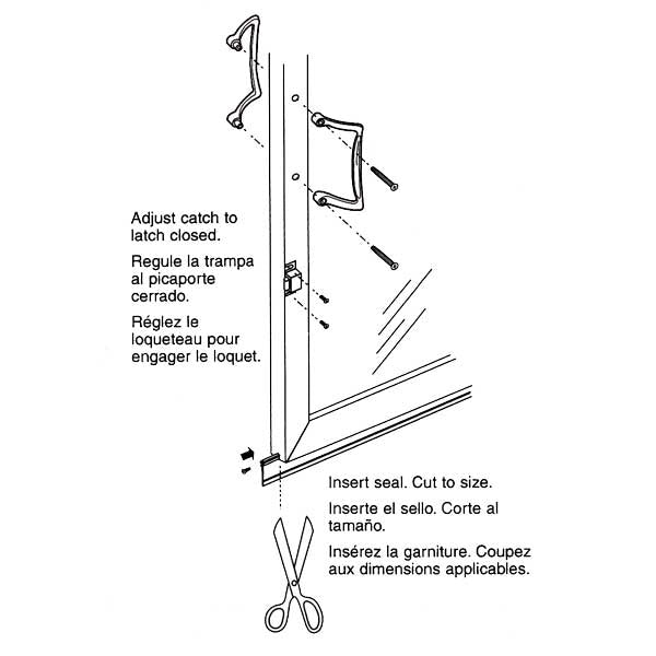 Universal Shower Door Tub Enclosure Single Handle with Threaded Studs - Universal Shower Door Tub Enclosure Single Handle with Threaded Studs