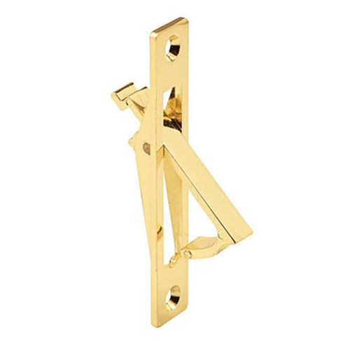Pocket Door Flush Edge Pull - Brass Plated - Pocket Door Flush Edge Pull - Brass Plated