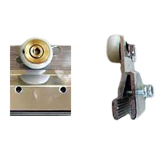 1-1/2 inch Sliding Shower Door Bracket, 3/4 inch Oval wheel - Gold Finish, Pairs