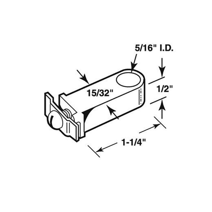 Slimfold Clamp, Pivot Rod , Metal bi-fold Door - Long - Slimfold Clamp, Pivot Rod , Metal bi-fold Door - Long