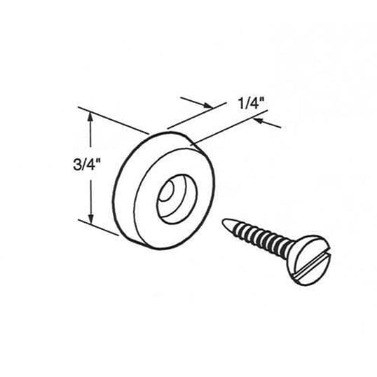 Shower Door Bumper 3/4 Inch Clear - Shower Door Bumper 3/4 Inch Clear