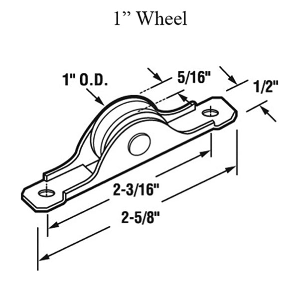 Glide Master Roller for Wardrobe Door 1 Inch Wheel - Glide Master Roller for Wardrobe Door 1 Inch Wheel