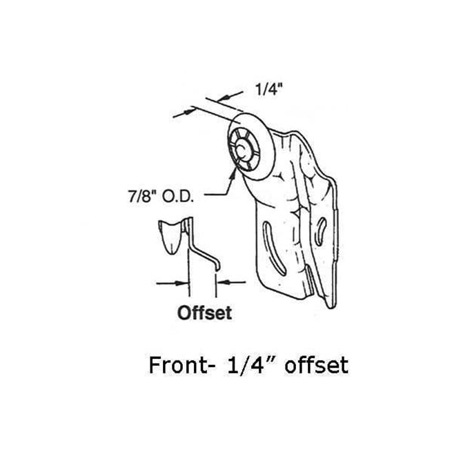 7/8 wheel, 1/4 Offset - Cox Front Closet door roller - 7/8 wheel, 1/4 Offset - Cox Front Closet door roller