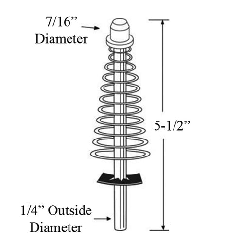 Closet Door Pivot Rod Spring Loaded - Closet Door Pivot Rod Spring Loaded