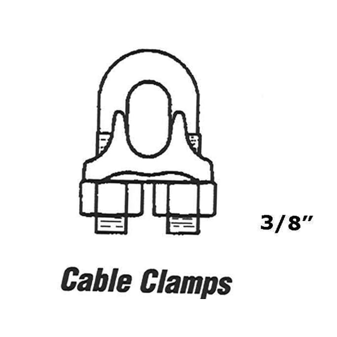 Cable Clamps for 3/8 Inch Cable - Cable Clamps for 3/8 Inch Cable