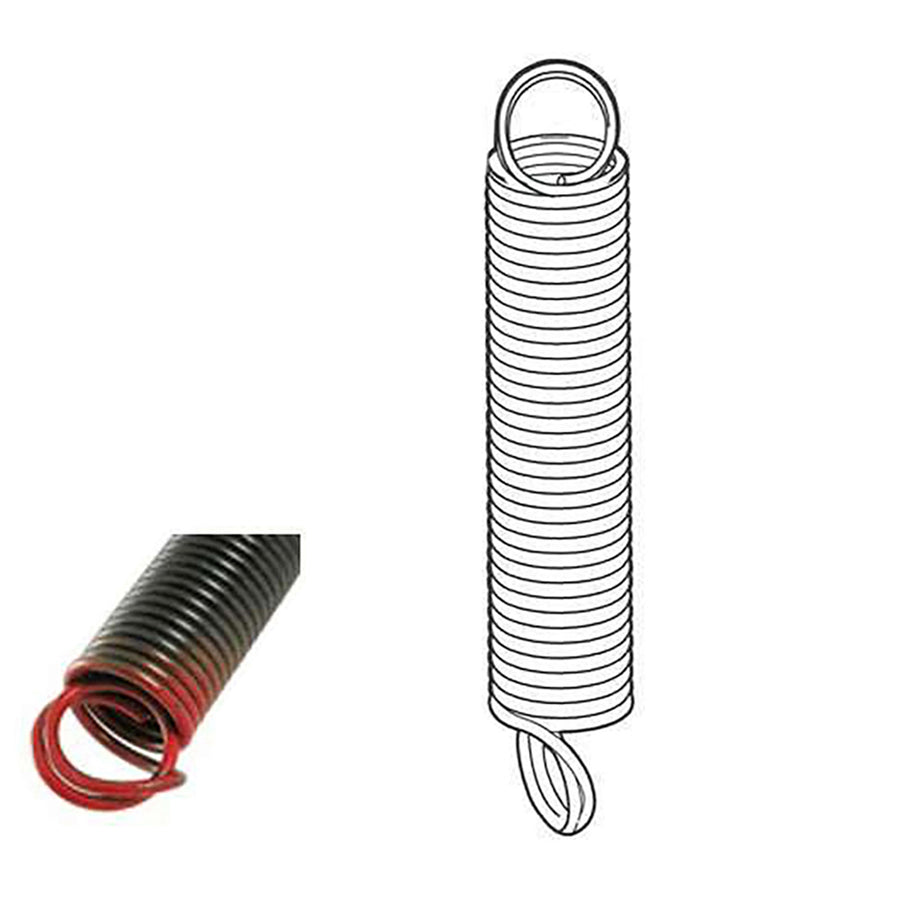 Extension Spring - 140 lbs - Red - Extension Spring - 140 lbs - Red
