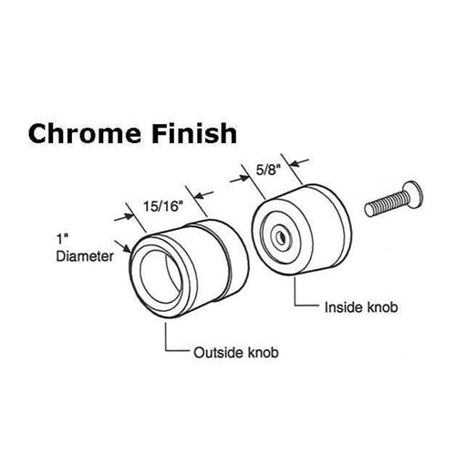 Diecast Finger Pull for Shower Door Polished Chrome - Diecast Finger Pull for Shower Door Polished Chrome