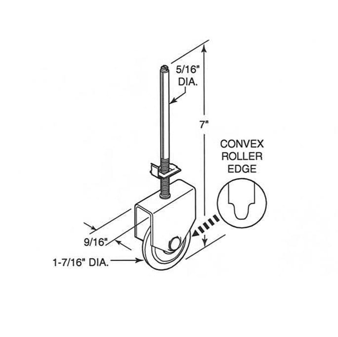 Roller Assembly, Bi-Passing Sliding Door - Roller Assembly, Bi-Passing Sliding Door