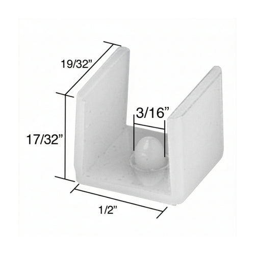 Sliding Shower Door Bottom Guide Nylon Sold in Pairs - Sliding Shower Door Bottom Guide Nylon Sold in Pairs