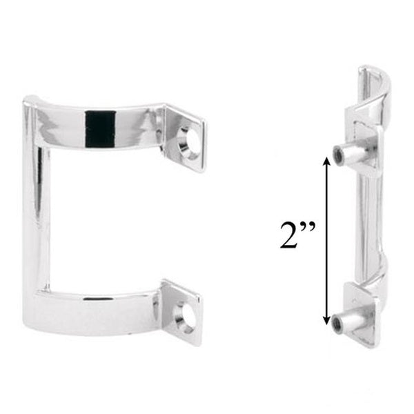Shower Door Handle 2 Inch Hole Spacing Chrome - Shower Door Handle 2 Inch Hole Spacing Chrome