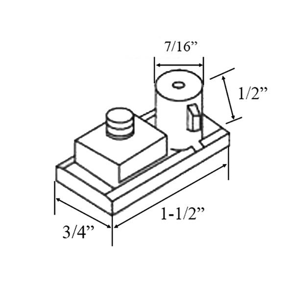 Pivot Bracket for Metal Door w/ Nut and Bolt - Pivot Bracket for Metal Door w/ Nut and Bolt