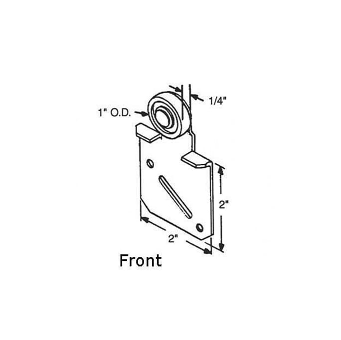 1 inch wheel, front wardrobe roller - 1 inch wheel, front wardrobe roller