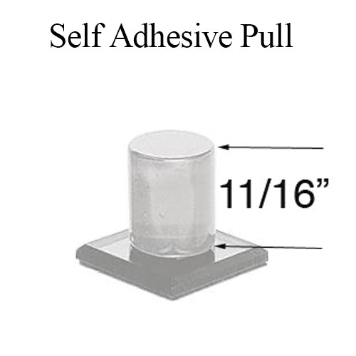 Clear Acrylic Self-Adhesive Pull - 11/16 Inch - Clear Acrylic Self-Adhesive Pull - 11/16 Inch