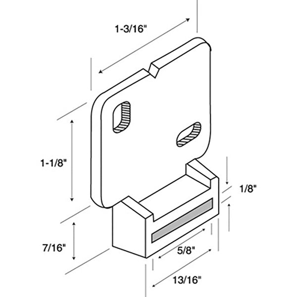 DRAWER TRACK FRONT PLATE - DRAWER TRACK FRONT PLATE