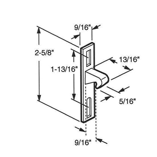 Keeper - Sliding Patio Door, Diecast/Zinc - Keeper - Sliding Patio Door, Diecast/Zinc