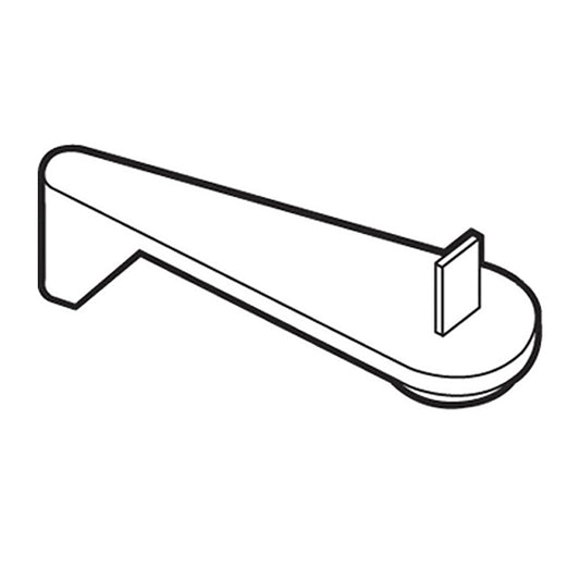 Latch Lever - Sliding Patio Door, Black Plastic with Steel Pin