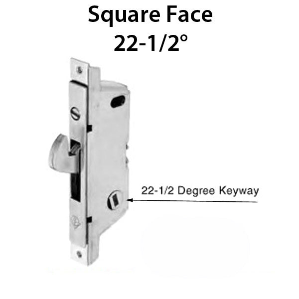 Adams Rite Mortise Lock 22.5 Slot - Square Face - Adams Rite Mortise Lock 22.5 Slot - Square Face