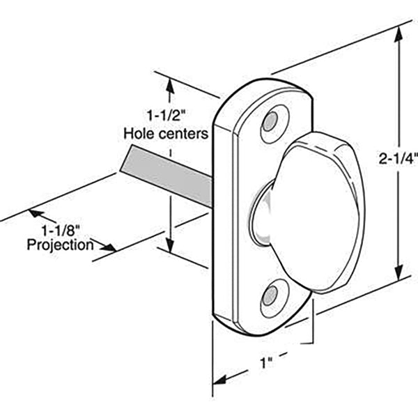 Thumbturn and Escutcheon Plate - White  Discontinued - Thumbturn and Escutcheon Plate - White  Discontinued