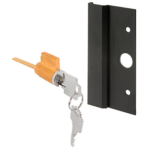 External Pull and Key Lock - Sliding Patio Door, International - Black - External Pull and Key Lock - Sliding Patio Door, International - Black
