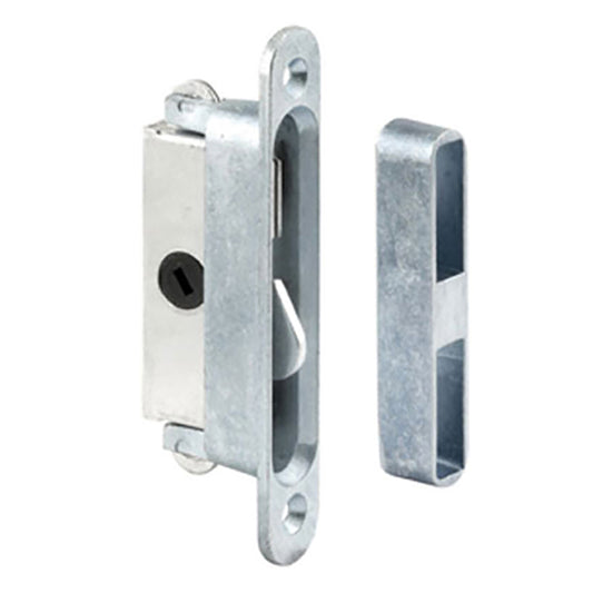Mortise Lock and Keeper - Sliding Patio Door, 45 Degree Keyway Aluminum/Steel