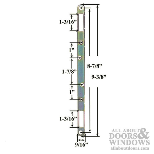 Short Trim Face Plate for 2-Point Mortise Lock 9/16