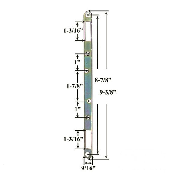 Short Trim Face Plate for 2-Point Mortise Lock 9/16