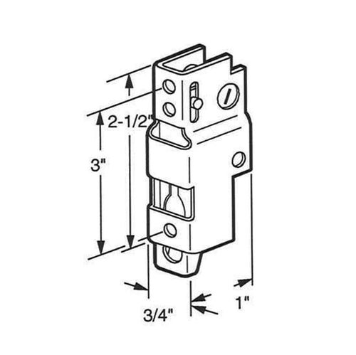 Mortise Lock - Sliding Patio Door, 45 Degree Keyway, Steel - Mortise Lock - Sliding Patio Door, 45 Degree Keyway, Steel