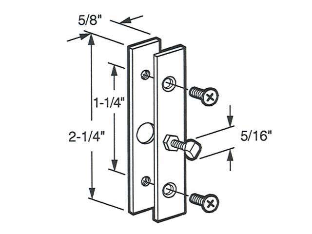 Keeper - Sliding Patio Door, Steel - Aluminum - Keeper - Sliding Patio Door, Steel - Aluminum