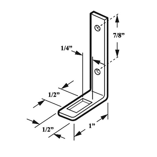 Steel Sliding Patio Door Keeper with 7/8