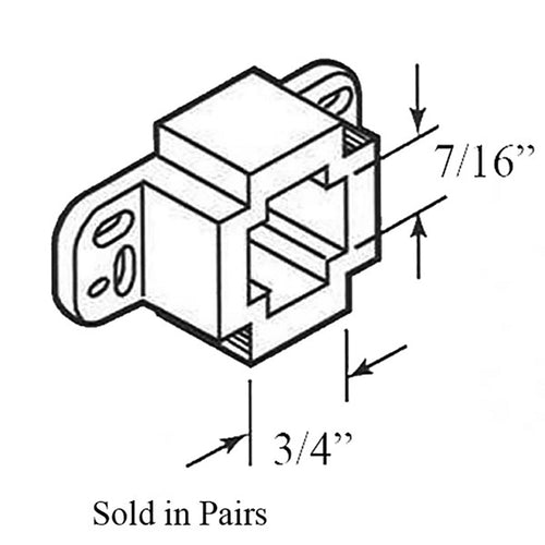 Backplate - Drawer Track, 3/4 inch - Backplate - Drawer Track, 3/4 inch