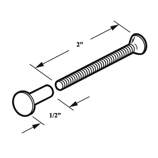 2 Inch Aluminum Sliding Door Binder Posts with Screw 4 Pack - 2 Inch Aluminum Sliding Door Binder Posts with Screw 4 Pack